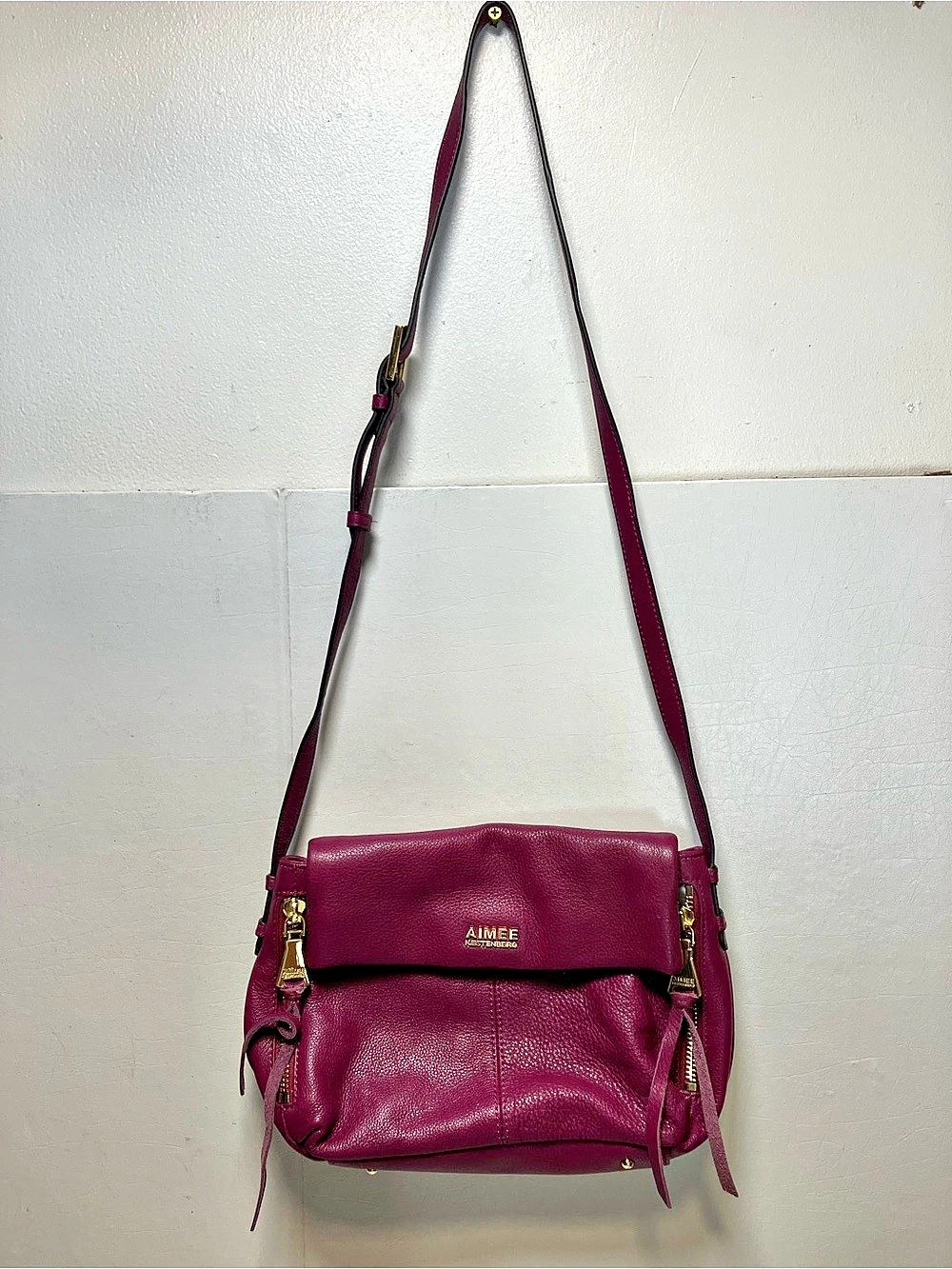 Aimee Kestenberg Bali Crossbody Bag Purple Leather-Look